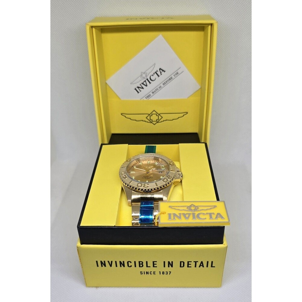 Invicta Pro Diver Aureus Men's Watch 43mm All Gold Tone 69523 New - Picture 2 of 5
